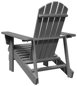 szürke tömör fenyőfa Adirondack szék 69 x 85 x 90,5 cm