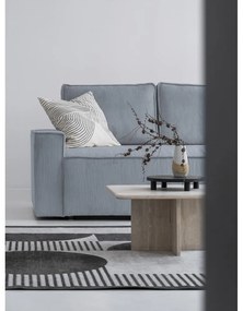 Világosszürke kordbársony kinyitható sarokkanapé (bal oldali) Brave Dave – Miuform