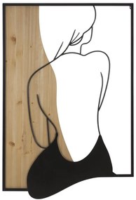 Fali panel szépségvas és fa 60x2x90cm