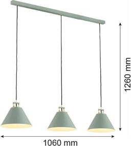 Argon ORTE 6177 Függőlámpa 3x15W/E27 IP20