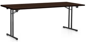Összecsukható asztal 200 x 80 cm, fekete lábak, wenge
