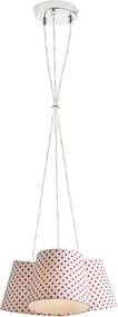 RENDL NANCY III závěsná bílá/červená 230V LED E14 3x11W