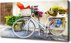 Canvas falikép Fehér kerékpár 100x70 cm
