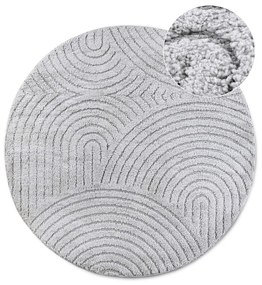 Világosszürke kerek szőnyeg ø 160 cm Panglao New York Light Grey – Elle Decoration