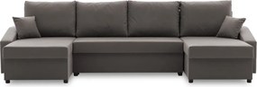 Sparta Plus sarokkanapé, szövet anyag, univerzális oldal, szürke