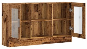 antik fa színű szerelt fa tálalószekrény 120 x 30,5 x 70 cm