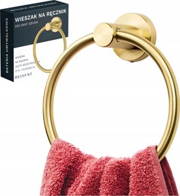 Törölközőtartó Fürdőszobai Fali Tartó Kerek Delvant Esvan Arany