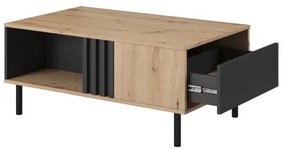 BADIA konferencia asztal tölgy/antracit színben