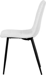 Étkezőszék, fehér, bársony szövet, DCL-X7015 WT2
