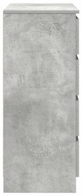betonszürke szerelt fa tálalószekrény fiókos 71x35x84 cm