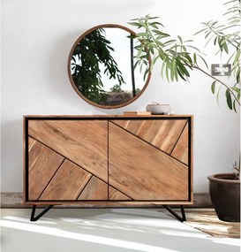 Natúr színű akácfa szekrény 120x78x40 cm Ambala – Interia Home &amp; Living