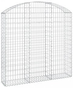 íves horganyzott vas gabion kosár 150x30x140/160 cm