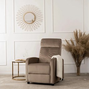 TV és Relaxfotel Bézs Bársony Kárpittal. DANNY