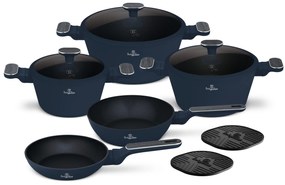 Berlinger Haus 10 részes indukciós prémium edénykészlet vízszűrős fedőkkel matt kék