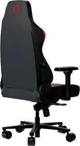 LORGAR Gamer szék, fém váz, multiblokk mechanizmus, 4D karfák, 5 csillagos alumínium láb, gázlift, szövet műbőr, fekete-piros