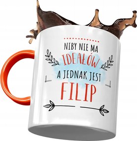 Narancssárga bögre Fülöp Kollégának Ajándék Nyomtatott Fotóval