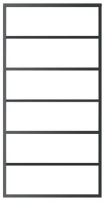 Fekete ESG üveg és alumínium tolóajtó 102 x 205 cm