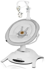 Lionelo - 2 az 1-ben baba ringató zenével BELLA Grey Concrete + távirányító