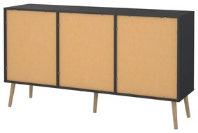 Antracitszürke alacsony komód 149x82 cm Bodo – Tvilum