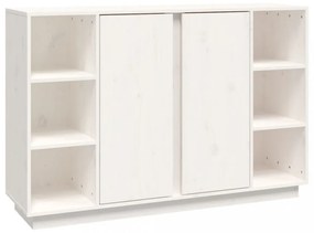 fehér tömör fenyőfa tálalószekrény 120x35x80 cm