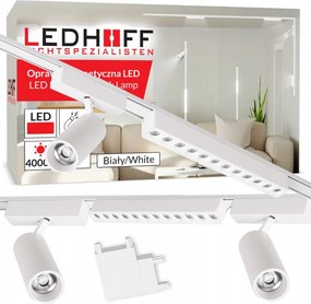 Mágneses sín Díszléc 2m 5x reflektor Led lámpa Fehér spot Szett