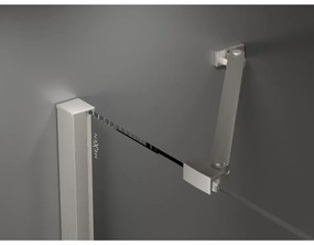 Mexen Velar Duo, tolózuhanyajtó nyitáshoz 160 cm, 8 mm átlátszó üveg, csiszolt acél, 871-160-000-02-97