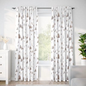 Goldea karácsonyi pamut drapéria - hegyvidéki táj 200x150 cm