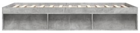 betonszürke king size ágykeret 150 x 200 cm