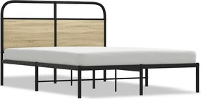 vidaXL ágykeret matrac nélkül 140x190 cm sonoma tölgyfa műfa
