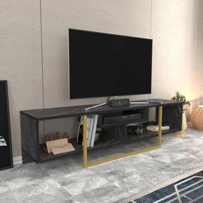 TV szekrény Asal 150 - Black, Gold