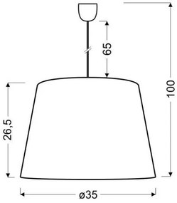 Csillár PLATINO 1xE27/60W/230V