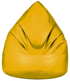 Mini babzsák sárga színű ökobőrből