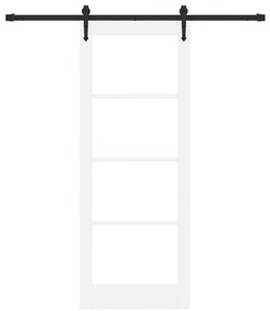 Egyszerű Csúszó Ajtó Fehér 78 x 202 cm Fa és fém
