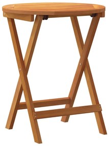 Összecsukható Kerti Asztal Kerek Ø60x72 cm Tömör Akácfa