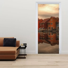 Fotótapéta ajtóra - Színes házak (95x205cm)