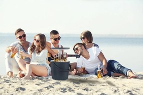 Műanyag kerti asztal jégtartóval ø 38 cm Go – Keter