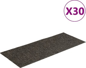 vidaXL öntapadós lépcsőszőnyegek 30 db 60 x 25 cm antracitszürke téglalap alakú