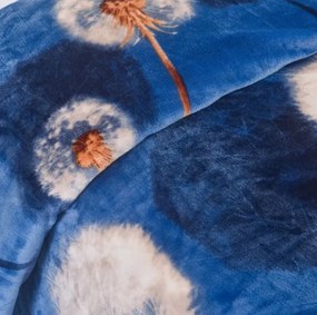 Fehér pitypang mikroplüss ágyneműhuzat 200x140cm+90x70cm TiaHome