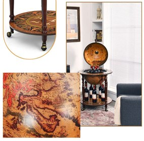 Földgömb alakú bárszekrény