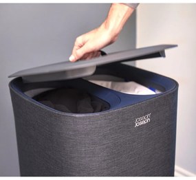Antracitszürke textil szennyeskosár 2x30 l Tota – Joseph Joseph