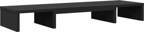 vidaXL fekete szerelt fa állítható monitorállvány 80 x 24 x 10,5 cm