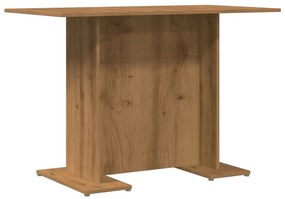kézműves tölgy színű szerelt fa étkezőasztal 110 x 60 x 75 cm