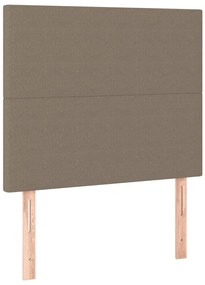 tópszínű szövet ágykeret matrac nélkül 90x200 cm