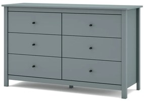 Szürkészöld borovi fenyő komód 130x80x45 cm Misti – Marckeric