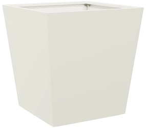 2 db fehér acél kerti növénytartó 40 x 40 x 40 cm