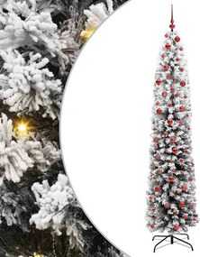 vidaXL Mű karácsonyfa 300 LED-del Zöld 210 cm PVC, acél és műanyag