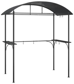 antracit acél grillező pavilon oldalsó polcokkal 220x115x230 cm