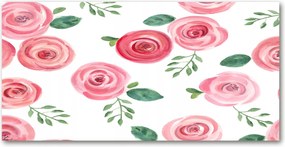 Fotó vászonkép edzett üveg Rózsa 140x70