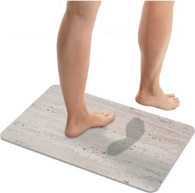 Világosbarna kovaföld fürdőszobai kilépő 50x80 cm Puna – Wenko