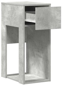 számítógépes toronyállvány fiókkal betonszürke 30x44x74cm beton